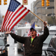 A man disrupting traffic at a protest in Michigan on April 15.